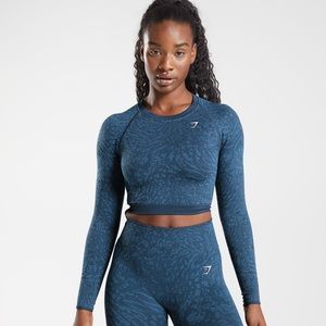 Gymshark Adapt Animal Seamless Lace Up Back Top